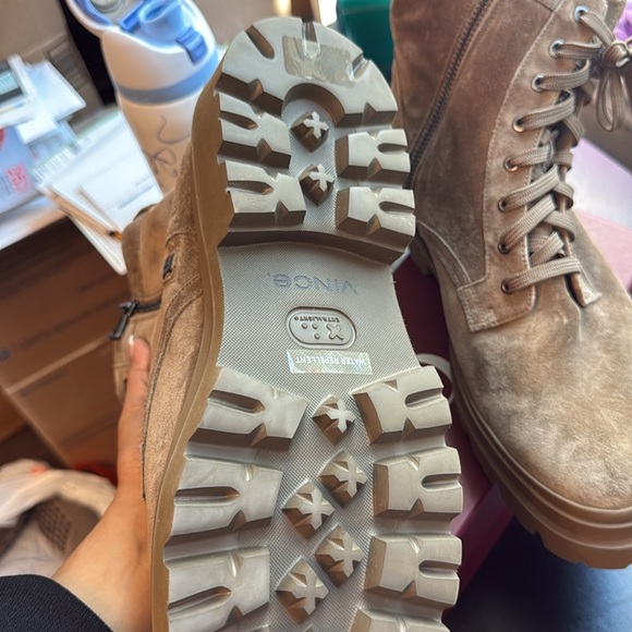 Vince Men's Taupe Lace-Up Boots - Picture 3 of 6